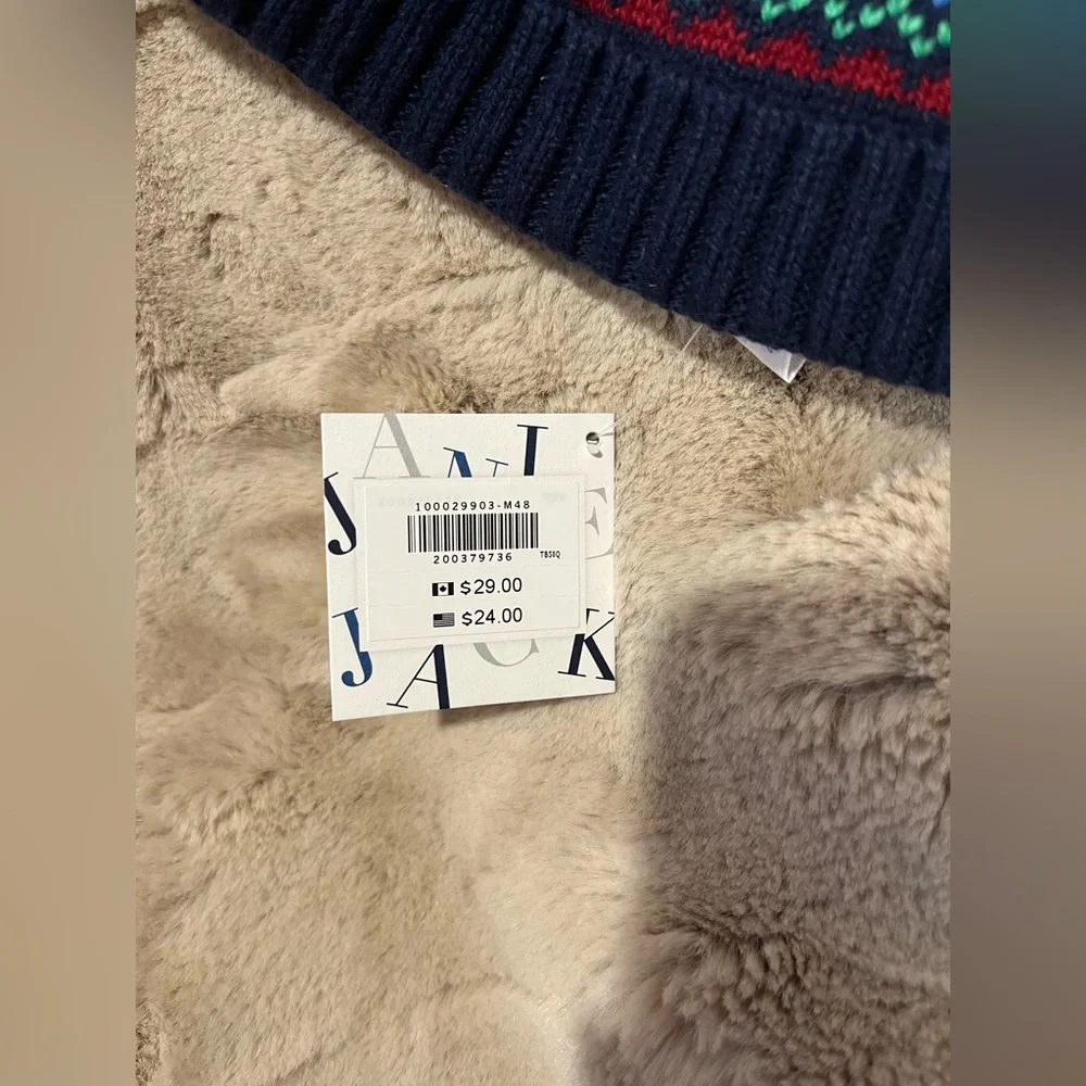 Janie & Jack Baby Boys Fair Isle Knit Winter Beanie Cap Hat Cotton Rayon 6-12 M